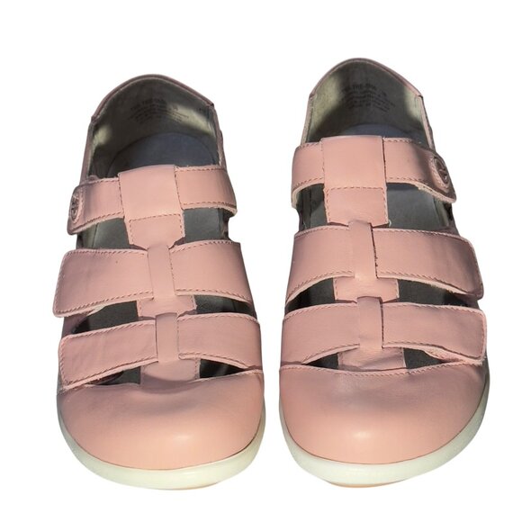Alegria Traq Womens Pink Leather Strappy Comfort Sandals Size 38 With Slip-Resis - Picture 3 of 11